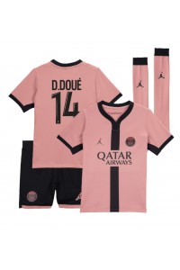 Paris Saint-Germain Desire Doue #14 Babytruitje 3e tenue Kind 2024-25 Korte Mouw (+ Korte broeken)